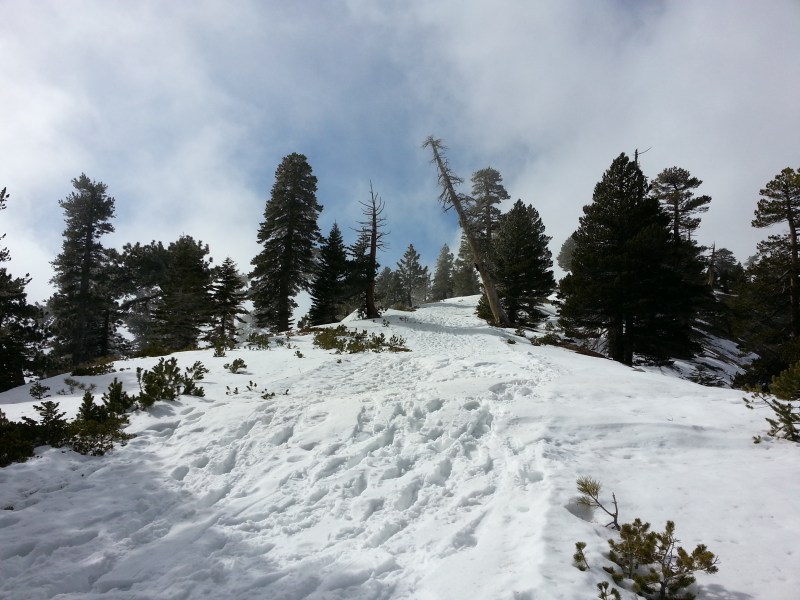 it was pretty clear on the way up Mt. baldy