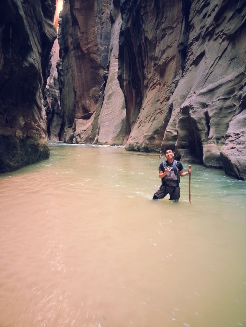 Me in the narrow section of the narrows