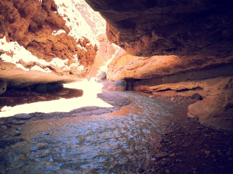 the creek becomes narrow at parts