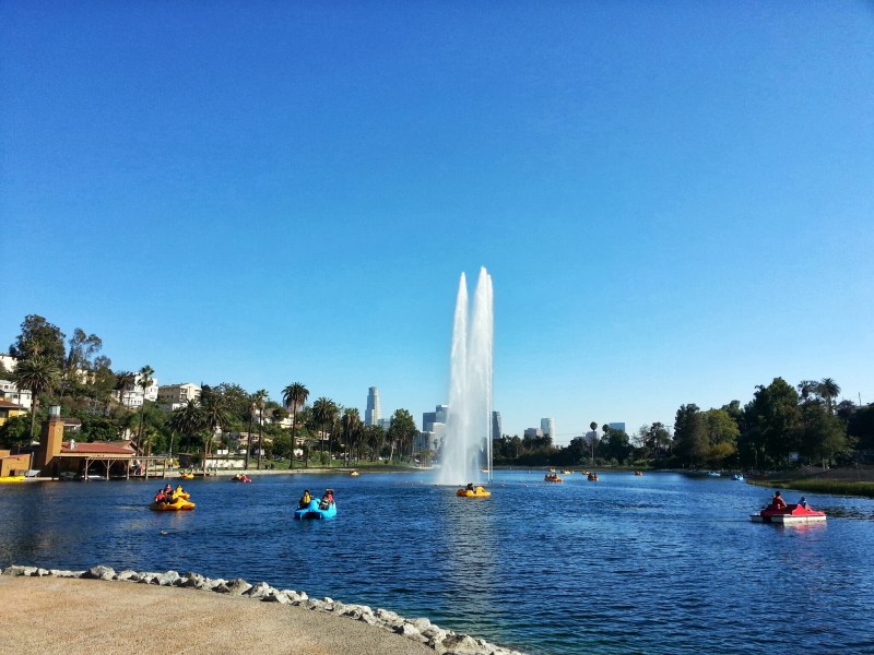 with view of downtown LA